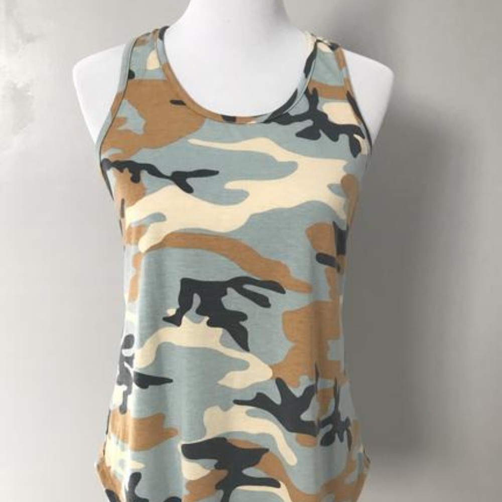 Jade Camo Tank - Mustard